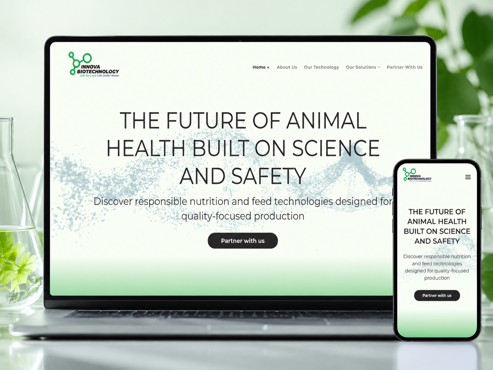 Biotech Corporate Website — case study cover