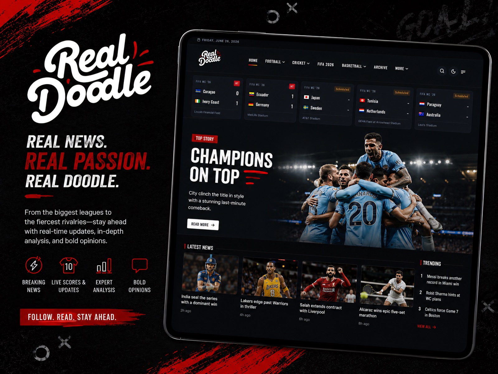 Sports News Website — visual 1